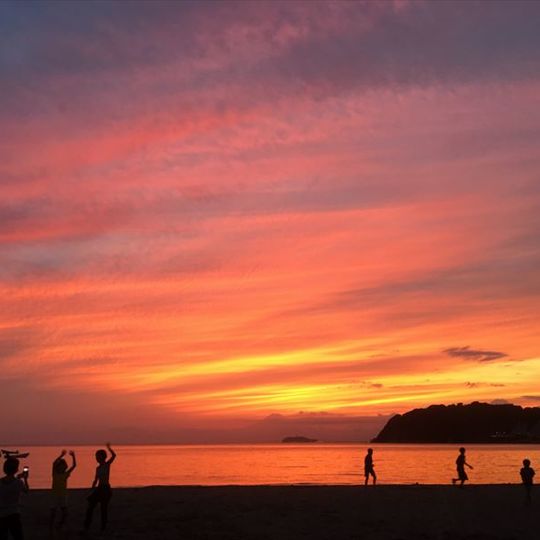 サンセットタイムの逗子海水浴場